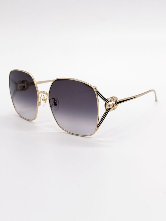 NEW GUCCI SUNGLASSES GG1323S 001 GOLD/GRAY OVERSIZED WOMEN GUCCI EYEWEAR main image 10